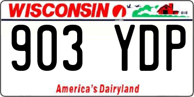 WI license plate 903YDP