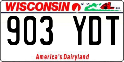WI license plate 903YDT