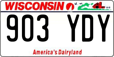 WI license plate 903YDY