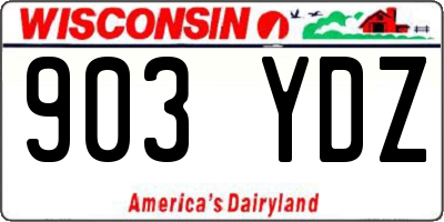 WI license plate 903YDZ