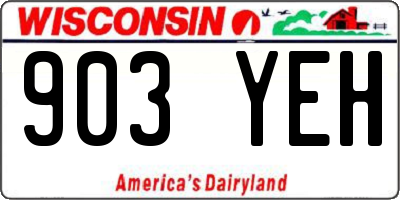WI license plate 903YEH