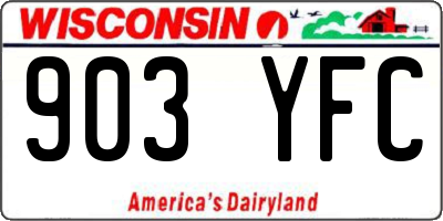 WI license plate 903YFC