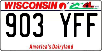 WI license plate 903YFF