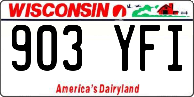 WI license plate 903YFI