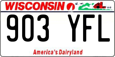 WI license plate 903YFL
