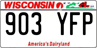 WI license plate 903YFP