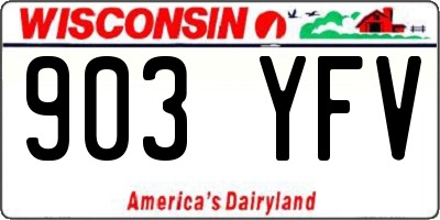WI license plate 903YFV
