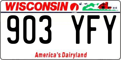 WI license plate 903YFY