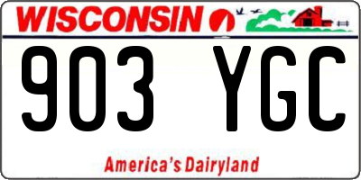 WI license plate 903YGC
