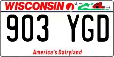 WI license plate 903YGD