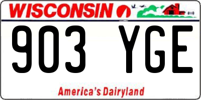 WI license plate 903YGE