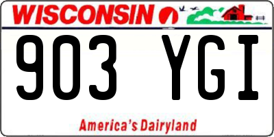 WI license plate 903YGI