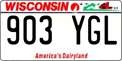 WI license plate 903YGL