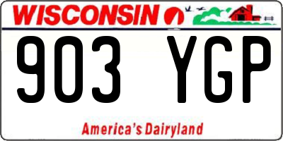 WI license plate 903YGP