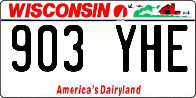 WI license plate 903YHE