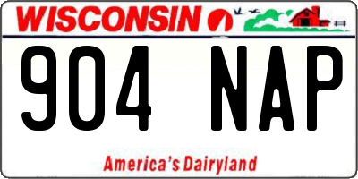 WI license plate 904NAP