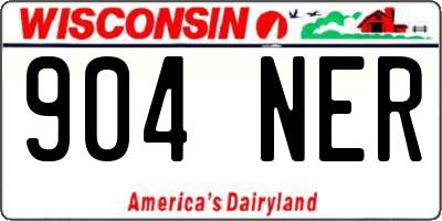 WI license plate 904NER