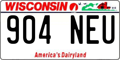 WI license plate 904NEU