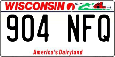 WI license plate 904NFQ