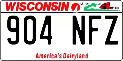 WI license plate 904NFZ