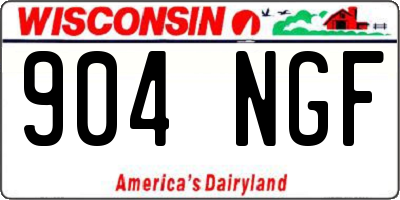 WI license plate 904NGF