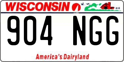 WI license plate 904NGG