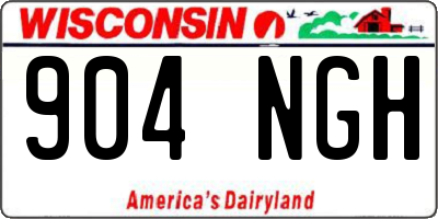 WI license plate 904NGH
