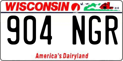 WI license plate 904NGR