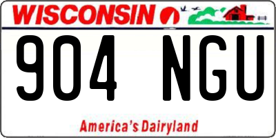 WI license plate 904NGU
