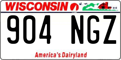 WI license plate 904NGZ