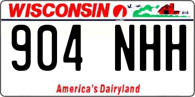 WI license plate 904NHH