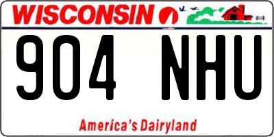 WI license plate 904NHU