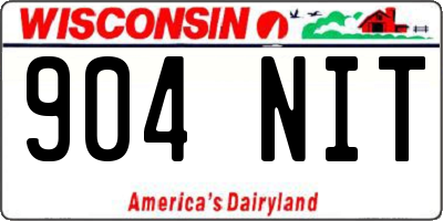 WI license plate 904NIT
