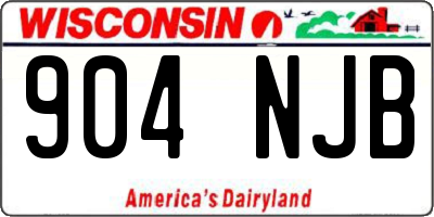 WI license plate 904NJB