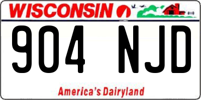 WI license plate 904NJD