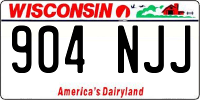 WI license plate 904NJJ