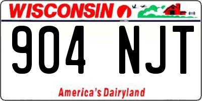 WI license plate 904NJT