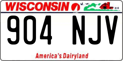 WI license plate 904NJV