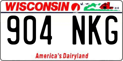 WI license plate 904NKG