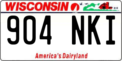 WI license plate 904NKI