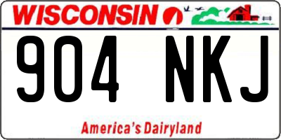 WI license plate 904NKJ