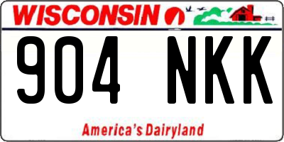 WI license plate 904NKK