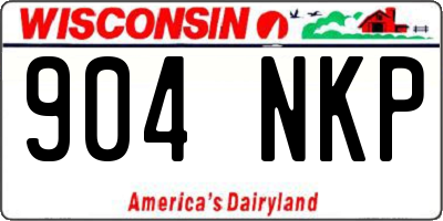 WI license plate 904NKP