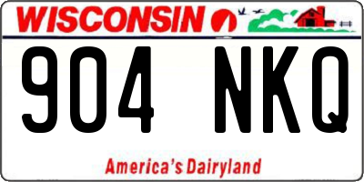 WI license plate 904NKQ