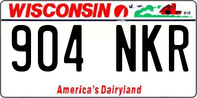WI license plate 904NKR