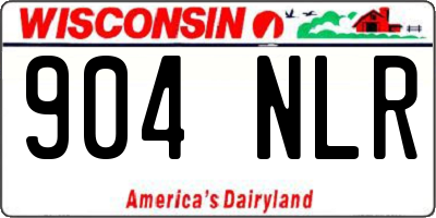 WI license plate 904NLR
