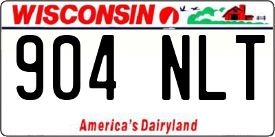 WI license plate 904NLT