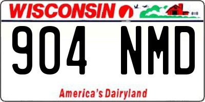 WI license plate 904NMD