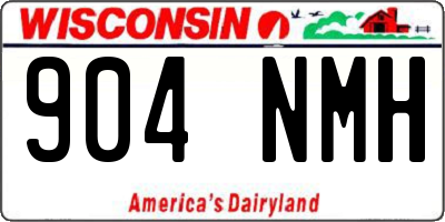 WI license plate 904NMH