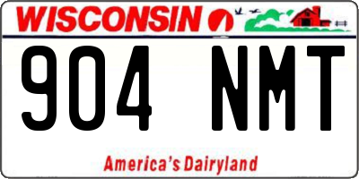 WI license plate 904NMT